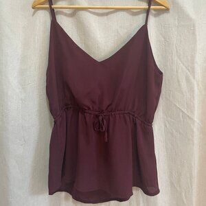 Maroon Draped Camisole